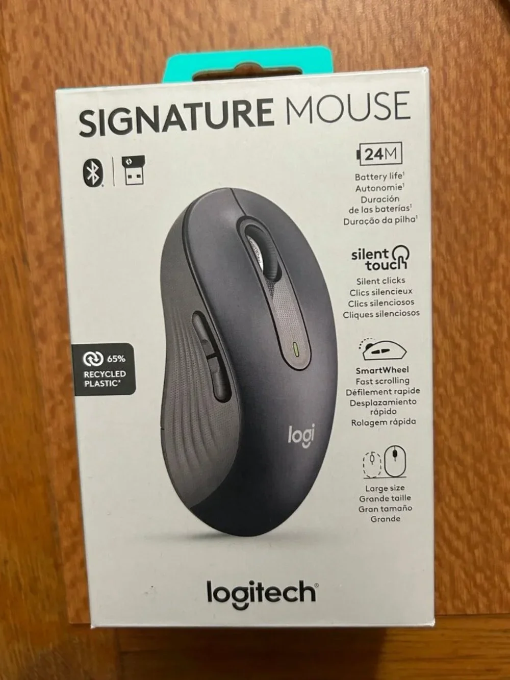 Logitech Signature M650 L Wireless Ergonomic Optical Mouse (Graphite)